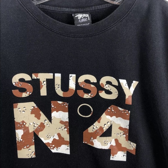 STUSSY No 4 Desert Camo Vintage Sweatshirt - Picture 2 of 9